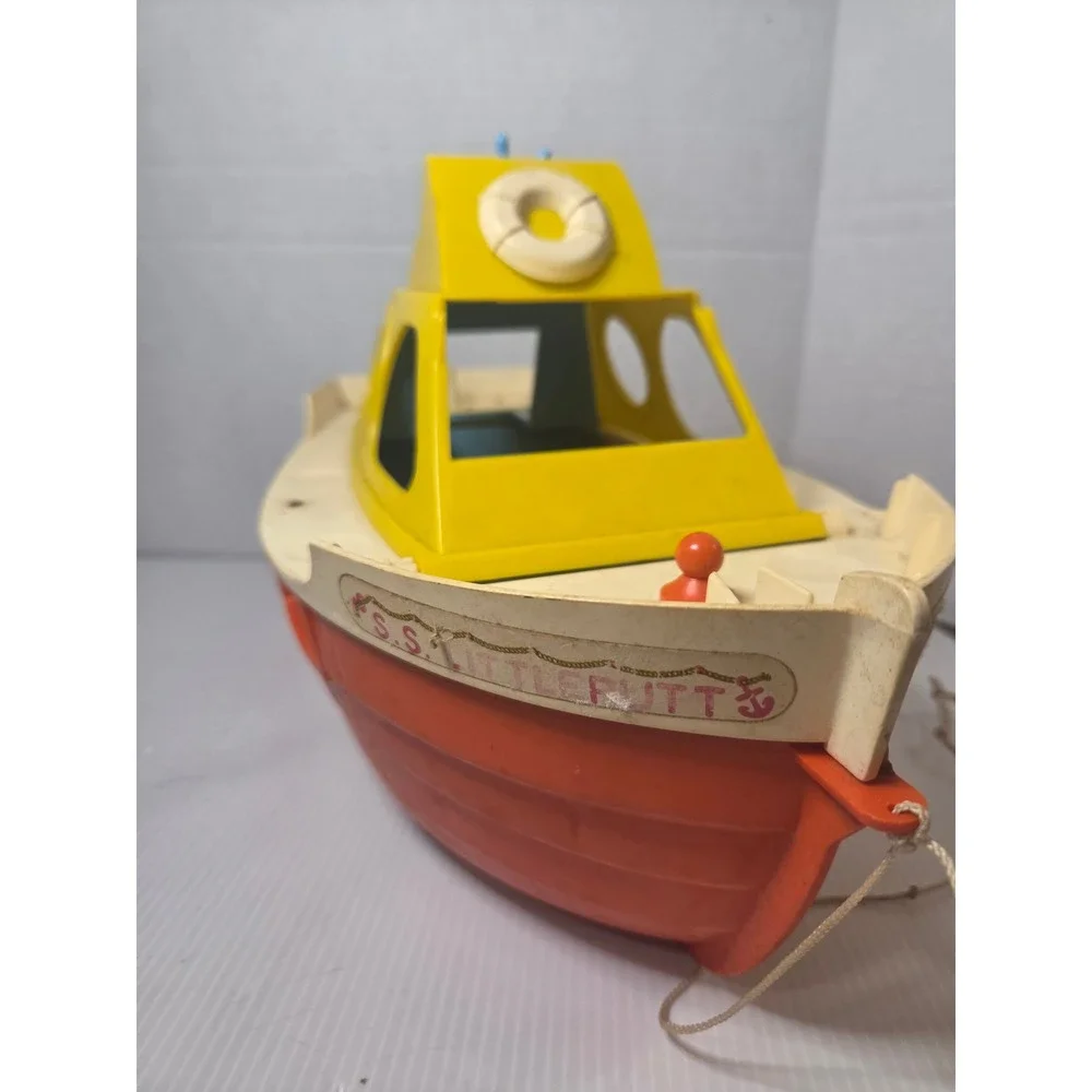 Hasbro Weebles S.S. Littleputt Houseboat Toy Large Red Yellow Vintage 1970s Old